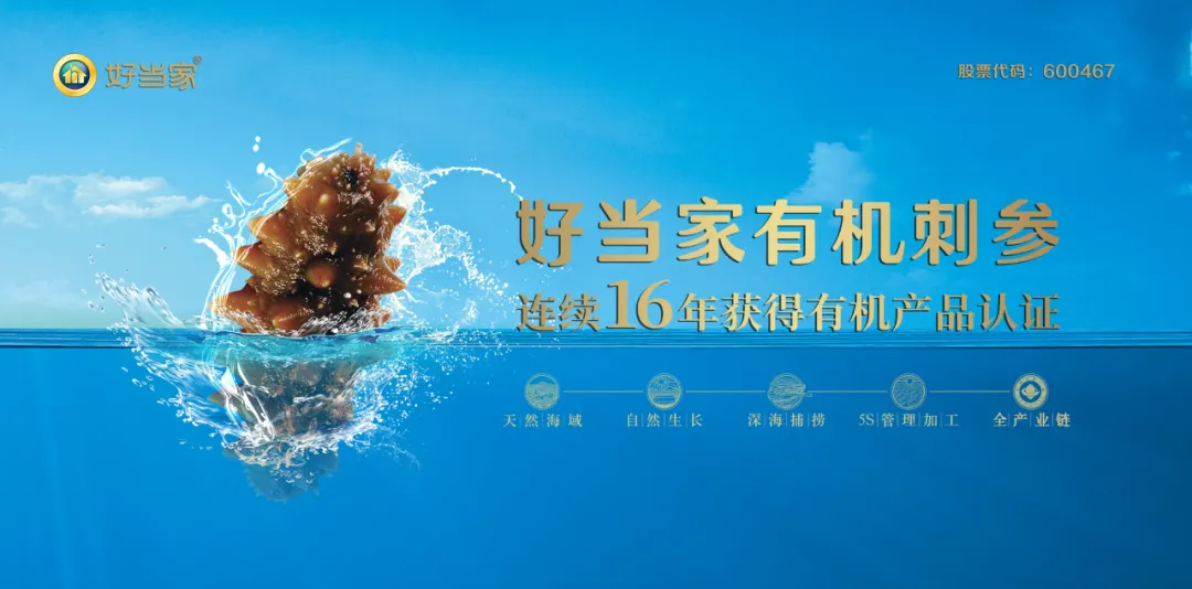 真正食品安全典范丨好当家海参连续16年获得有机产品认证